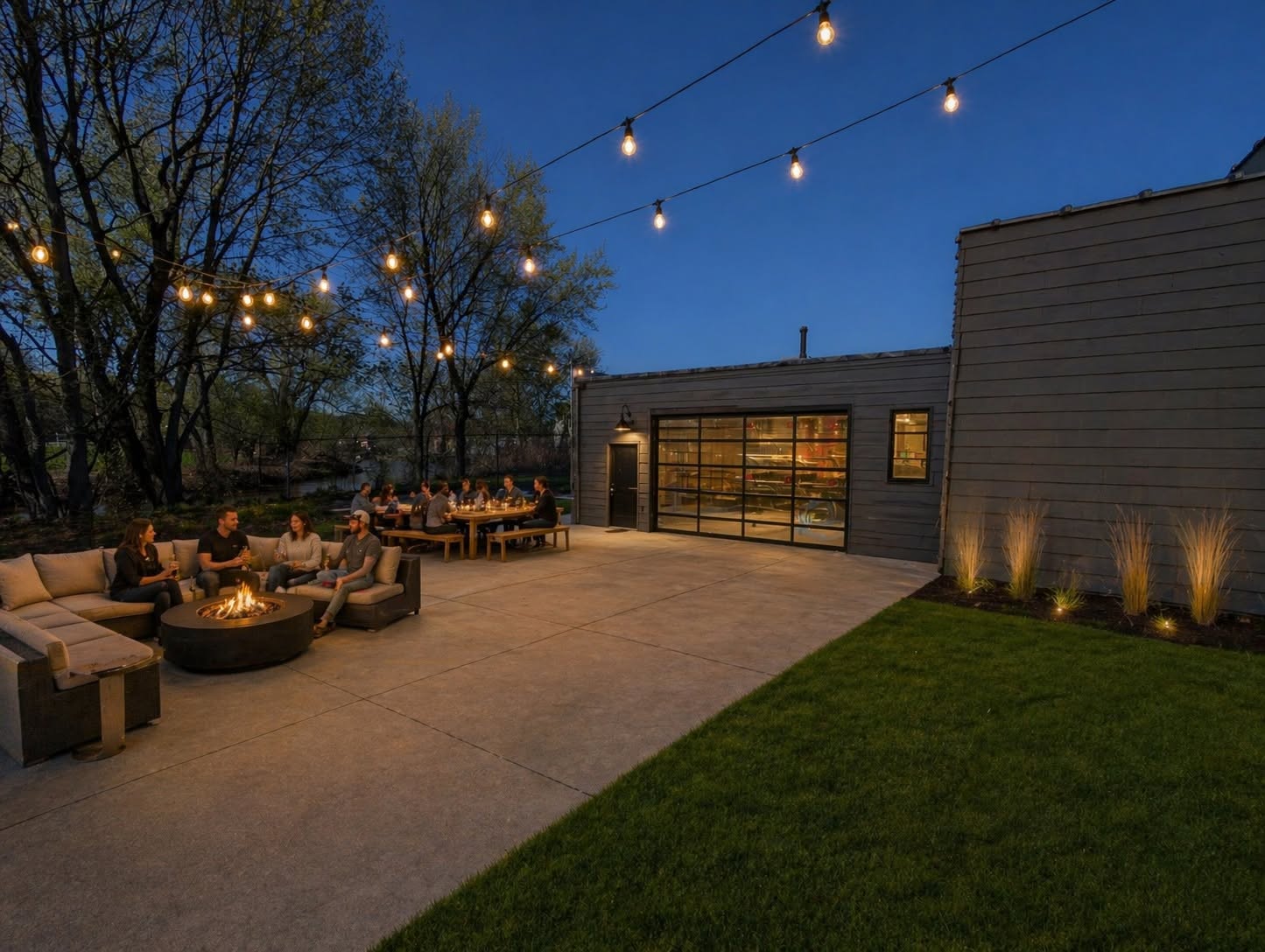 Water Street Brewing patio on the Chadakoin River